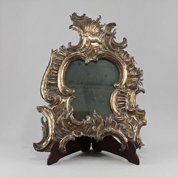 SPEGEL, försilvrad plåt, rokoko, 1700-tal.