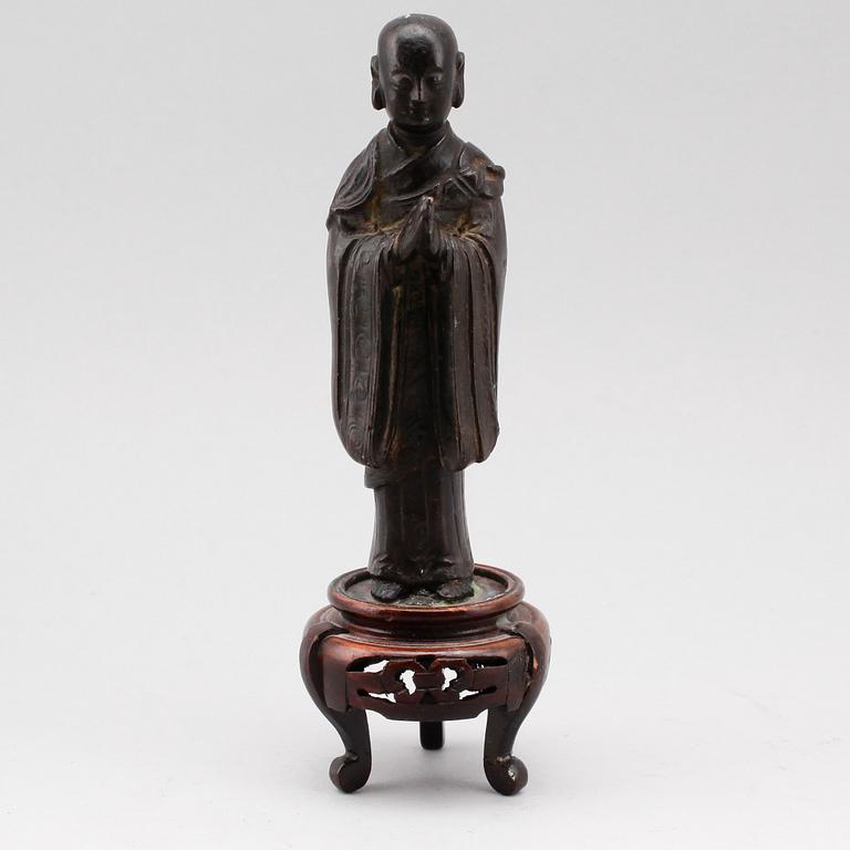 FIGUR, brons, Kina, troligen 1600-tal.