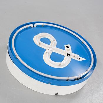 A sign with electrical function, from the second half of the 20th century.