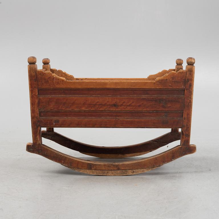 A Swedish cradle, Hälsingland, probably. Dated 1851.