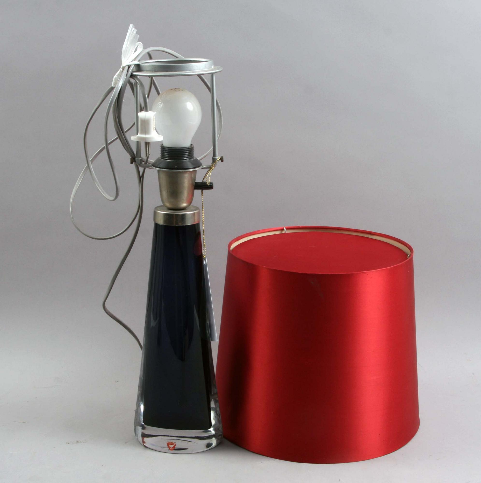 BORDSLAMPA, glas, Carl Fagerlund, Orrefors.