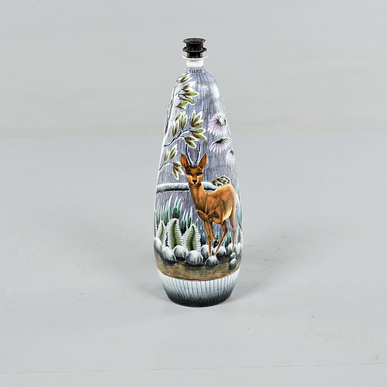 GOLVLAMPA, glaserad stengods, Alingsås Keramik, 1900-talets andra hälft.