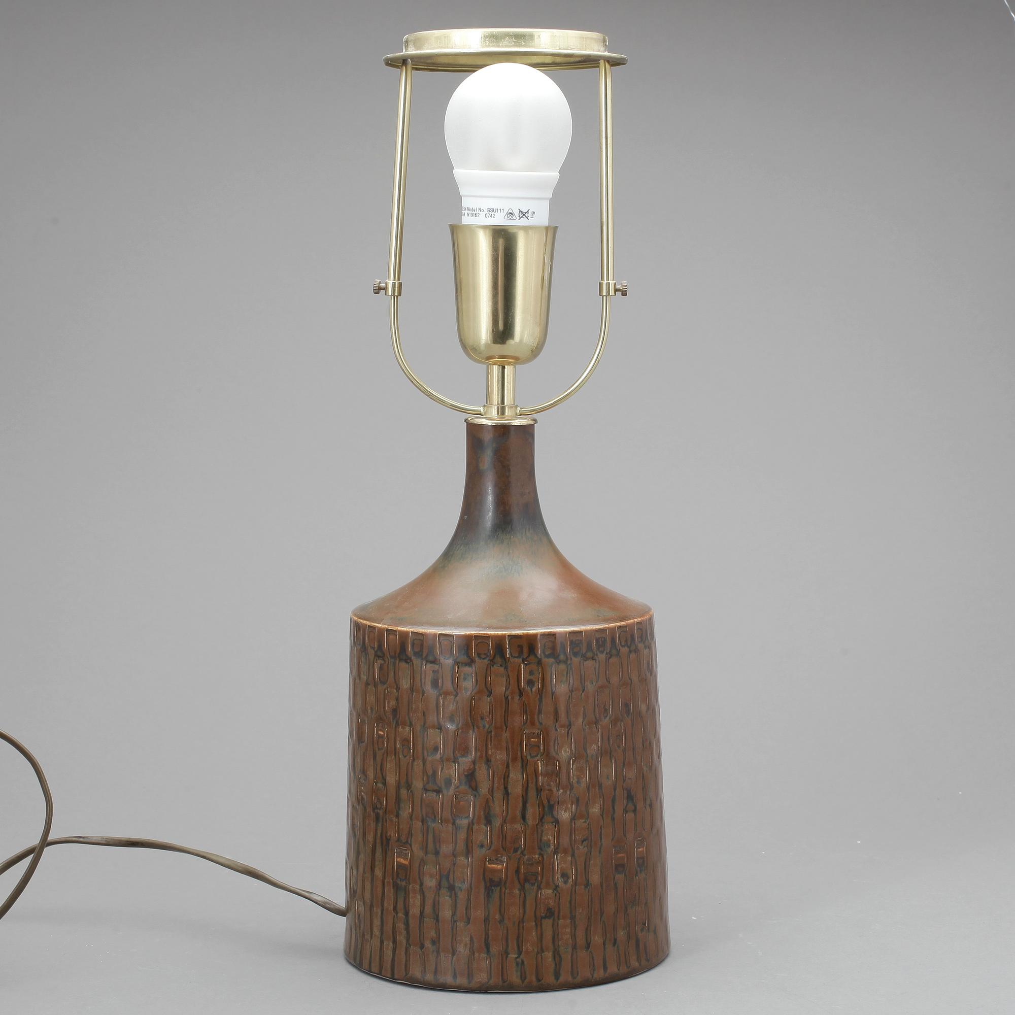BORDSLAMPA, stengods, Stig Lindberg, Gustavsbergs studio, 1900-talets andra hälft.