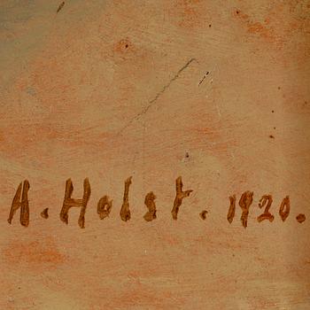 AGDA HOLST, olja på papp pannå, signerad och daterad 1920.