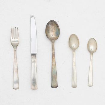 Jacob Ängman, Dessert cutlery, 47 pieces, silver, “Rosenholm”, GAB, including Stockholm 1949.