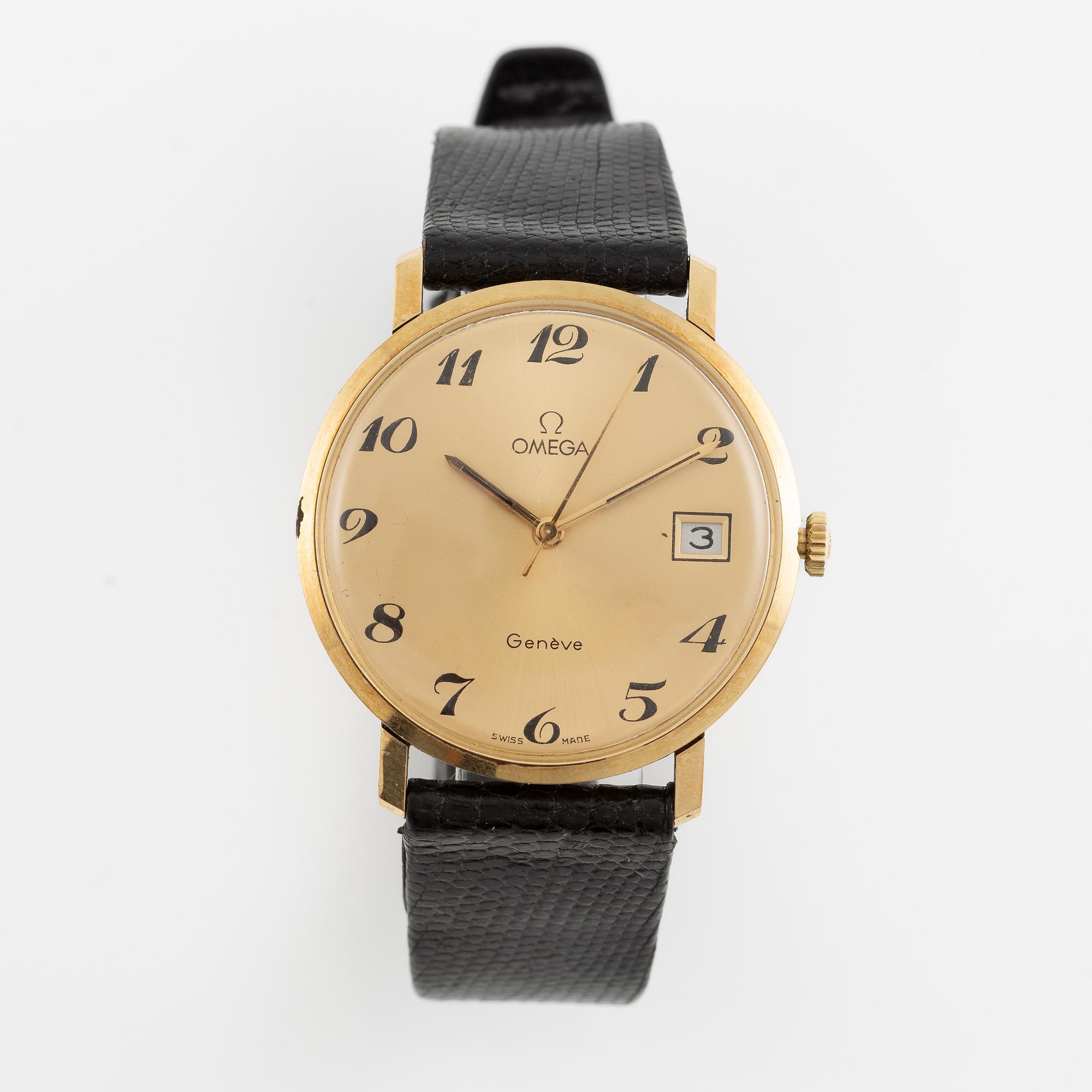 Omega, Genève, wristwatch, 34 mm.