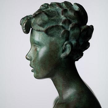 UNKNOWN ARTIST, Young girl standing.