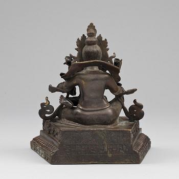 SKULPTUR, brons, Sinotibet, 18/1900-tal.