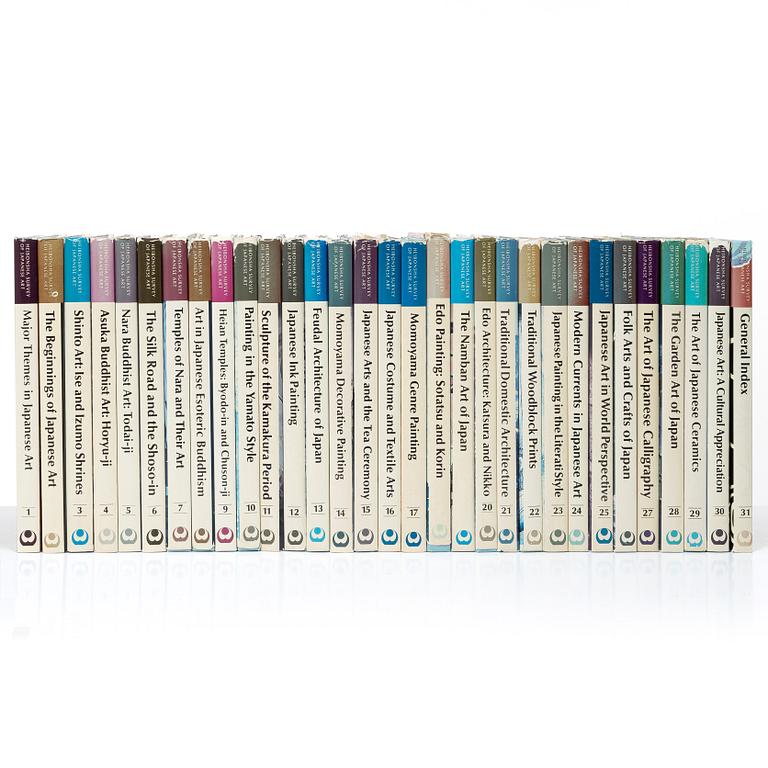 En samlares bibliotek del 2, "Heibonsha Survey of Japanse Art" (31 volymer).
