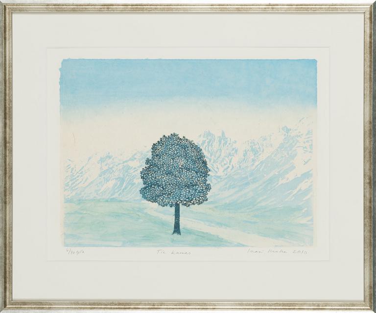 Inari Krohn, etsning, signerad och daterad 2010, numrerad 6/40 tpl'a.