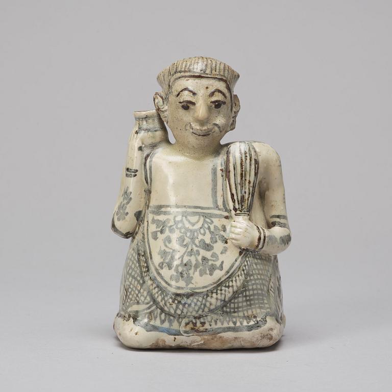 A Sawankhalok figurine/joss stick holder, 15th/16th Century.