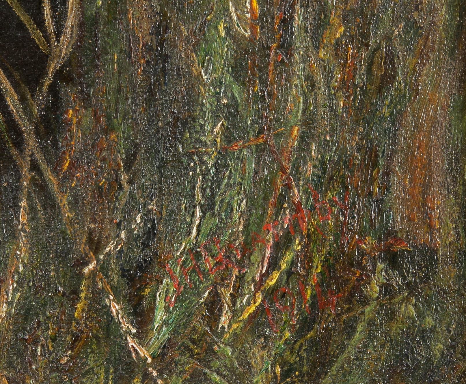 OKÄND KONSTNÄR, olja på duk, otydligt signerad och daterad 1914.