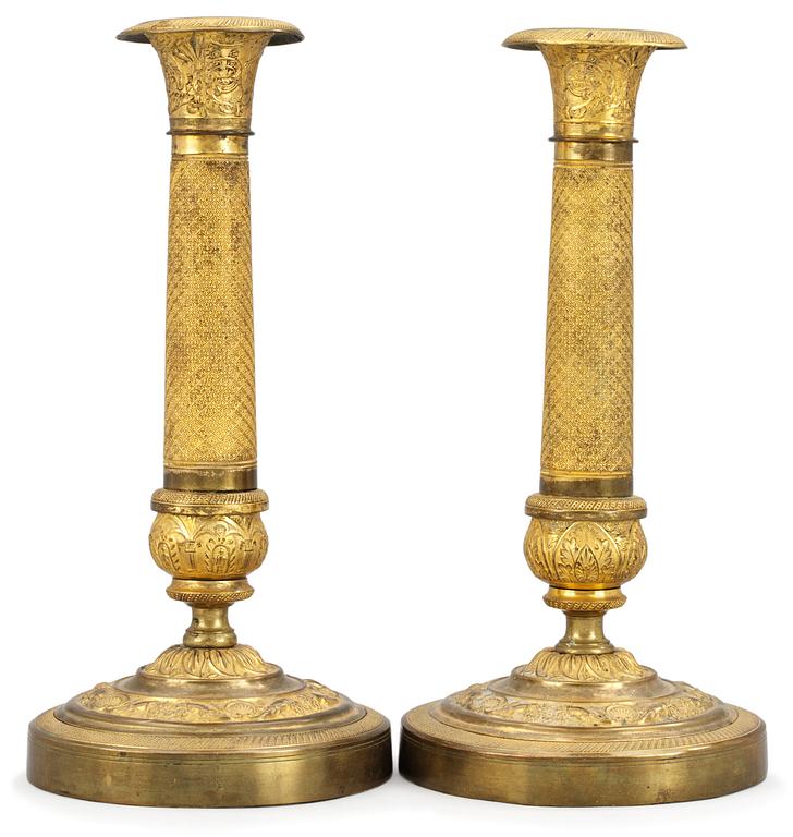 A pair of Russian Empire candlesticks.