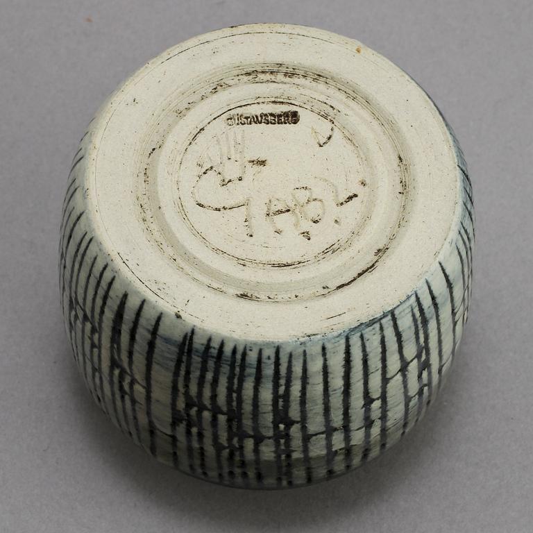 VAS, stengods, Anders Bruno Liljefors, Gustavsberg Studio, 1900-talets mitt.