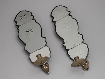 SPEGELLAMPETTER, ett par, en märkt ANS, Anders Nordström, Jönköping, verksam 1763-1779.