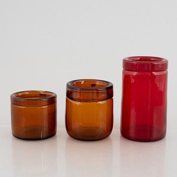 Erik Höglund, collection of glass objects, 17 pieces, Boda.