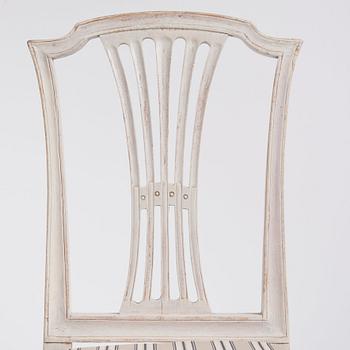 A set of twelve Gustavian chairs by J. Hammarström (master 1794-1812) and E. Ståhl (1794-1820).