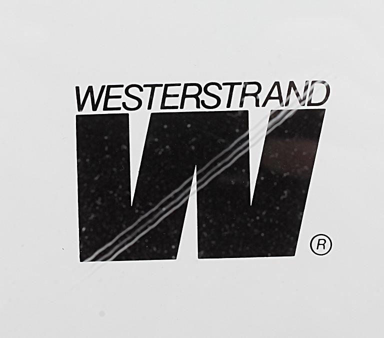 INDUSTRIKLOCKA, metall och plast, Westerstrand, 1900-talets andra hälft.