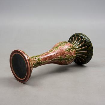 PIEDESTAL /BLOMPELARE, majolika, Rörstrand ca 1900.