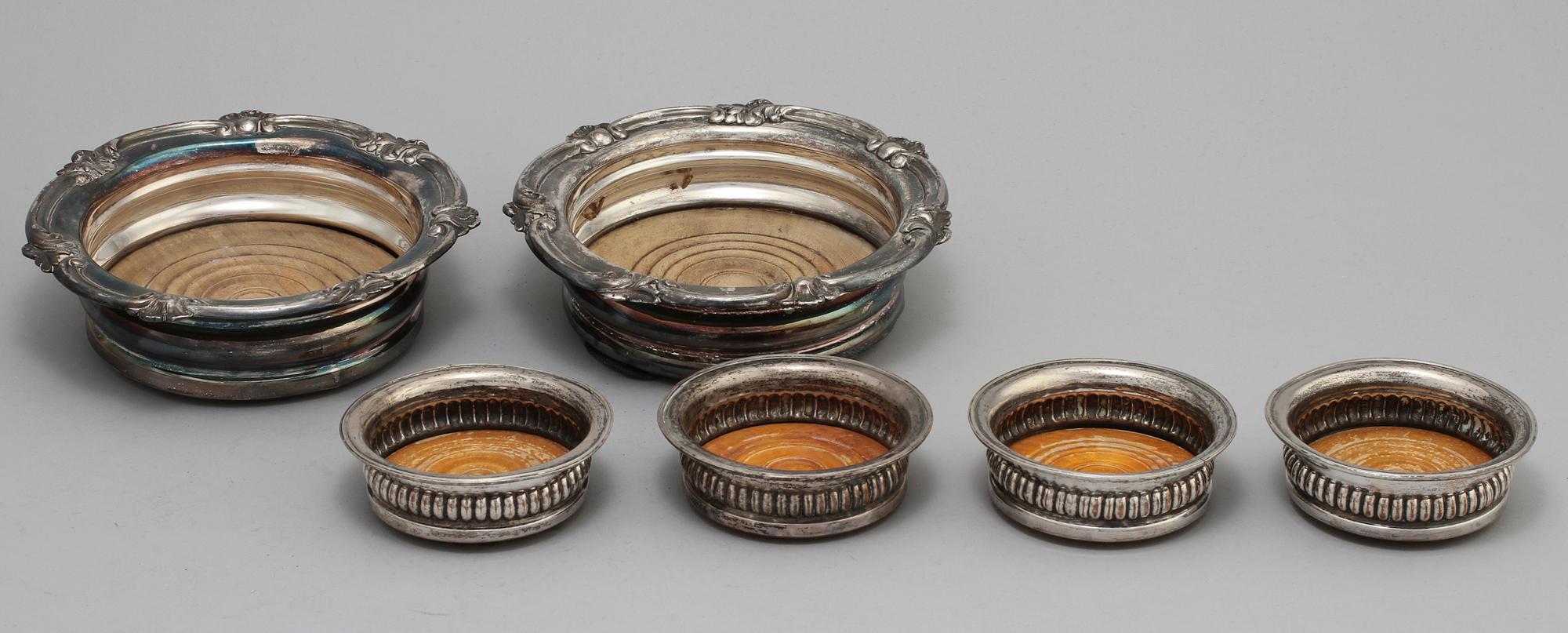 COASTERS, 6 st, nysilver, 1900-andra kvartal.