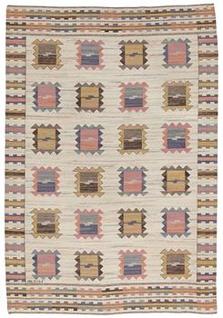 561. CARPET. "Ljusa plador". Flat weave. 298 x 201 cm. Signed AB MMF.