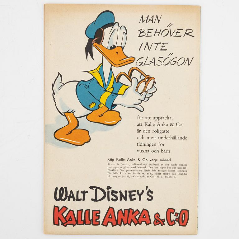 Serietidningar, "Kalle Anka & Co", 14 st, komplett årgång 1950.
