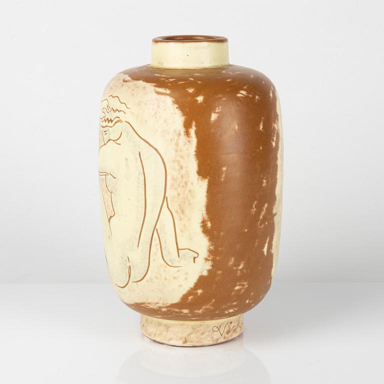 Vicke Lindstrand, vas, Upsala Ekeby, 1940-tal.