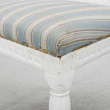 A set of five late Gustavian chairs, circa 1800.