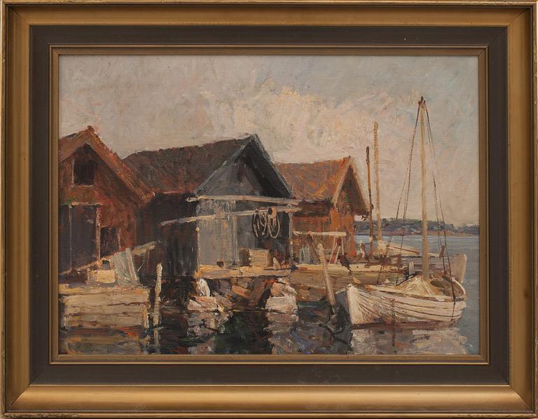 HUGO ÖFVERSTRÖM, olja på duk, signerad.