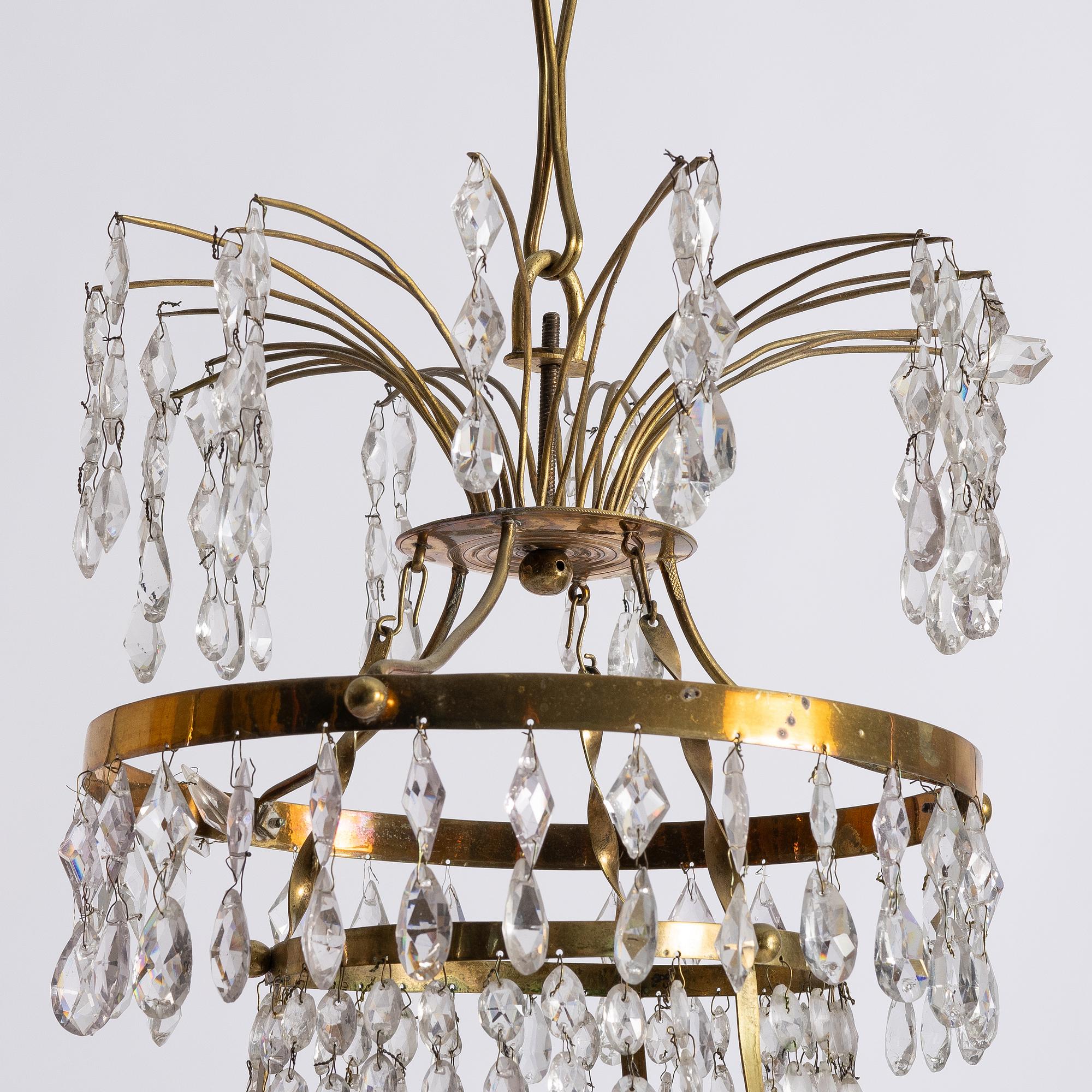 Chandelier. Late Gustavian, late 18th century.