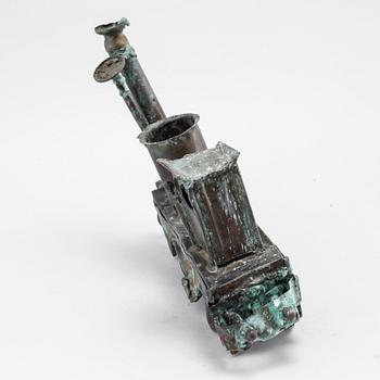 a metal sculpture, not signed.