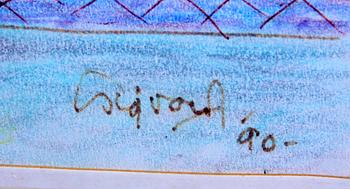 SIGVARD BERNADOTTE, pastell, sign och dat -90.