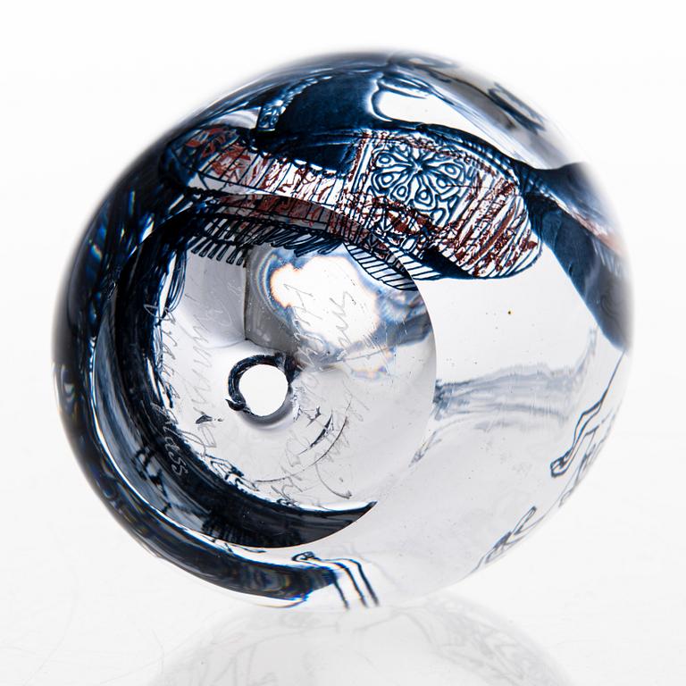 SINI MAJURI, glass sculpture signed Sini Majuri 2014 Helsinki Running.