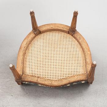 A pair of Louis XVI-style bergères, late 19th Century.