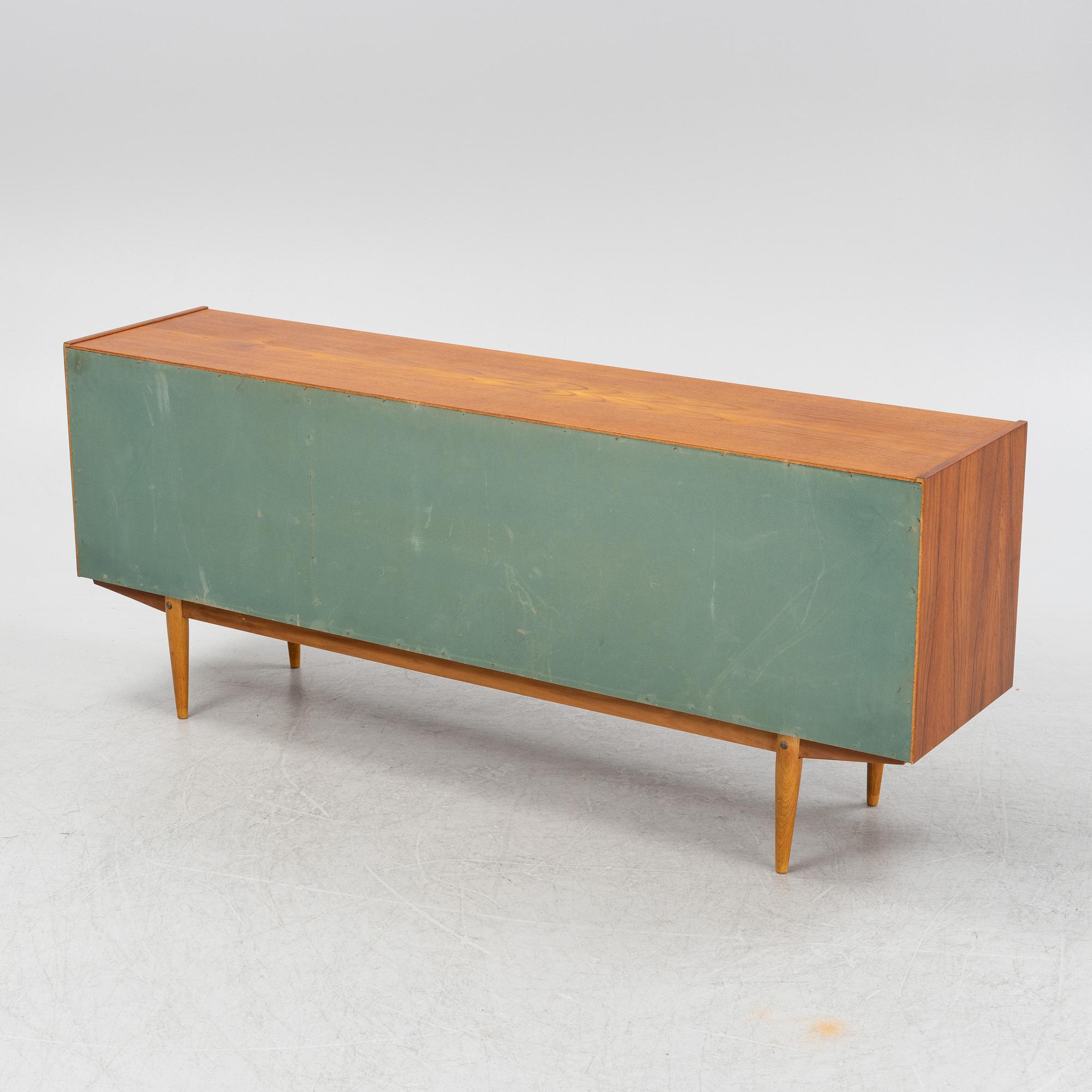A teak veneered sideboard, mid 20th Century.