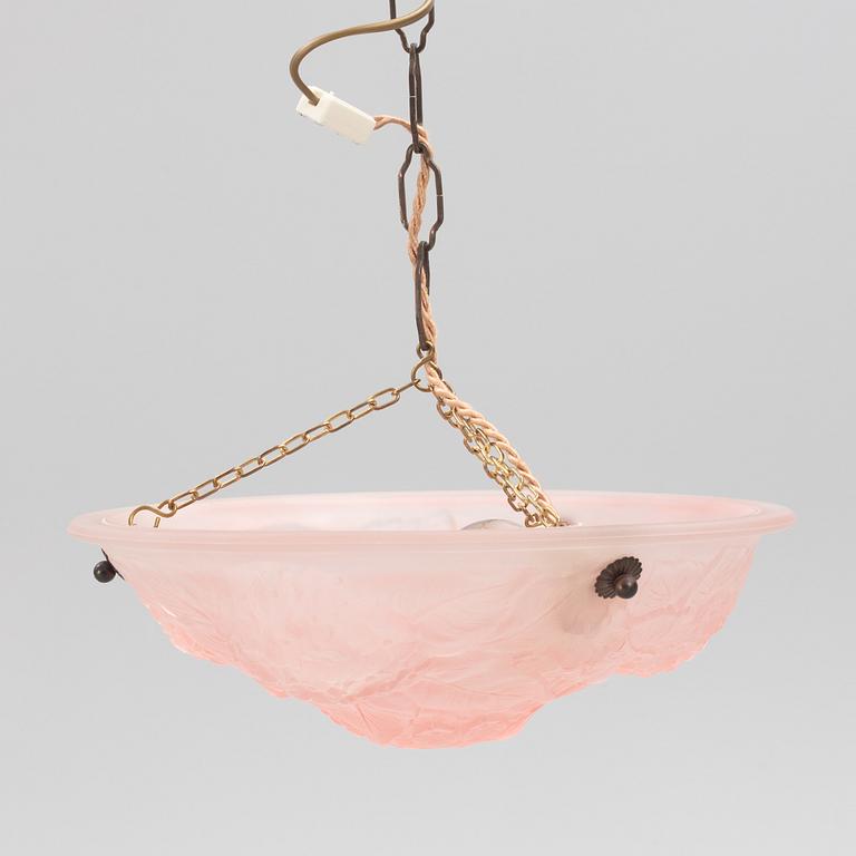 Takampel, glas, troligen Frankrike, 1900-talets första hälft.