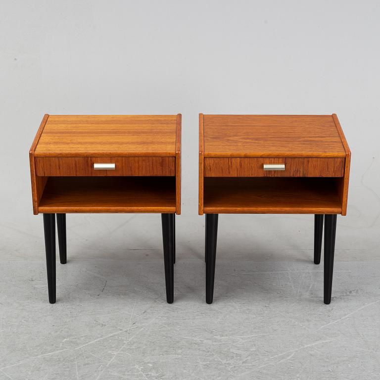 Sängbord, ett par, Sverige, 1960-tal.