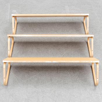 Three shelves by Alvar Aalto, Artek, second half of the 20th century.