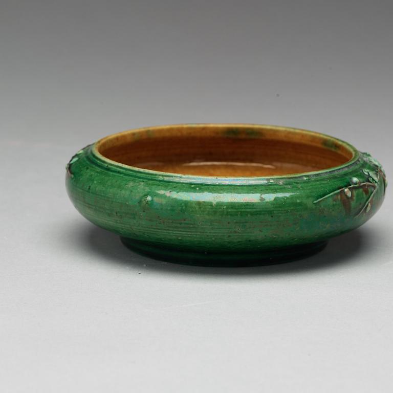 A bisquit brush washer, Qing dynasty, Kangxi (1662-1722).