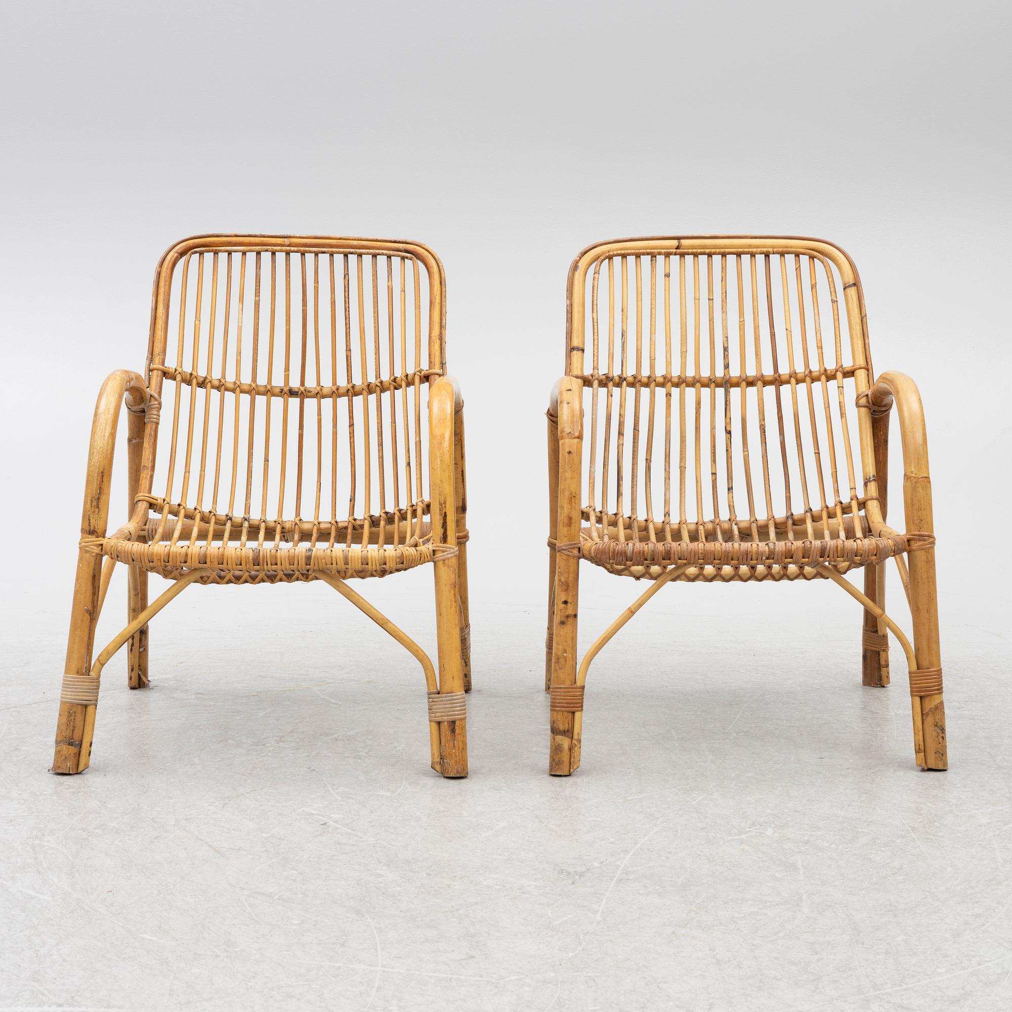 A set of six armchairs, mid/second half of the 20th century.