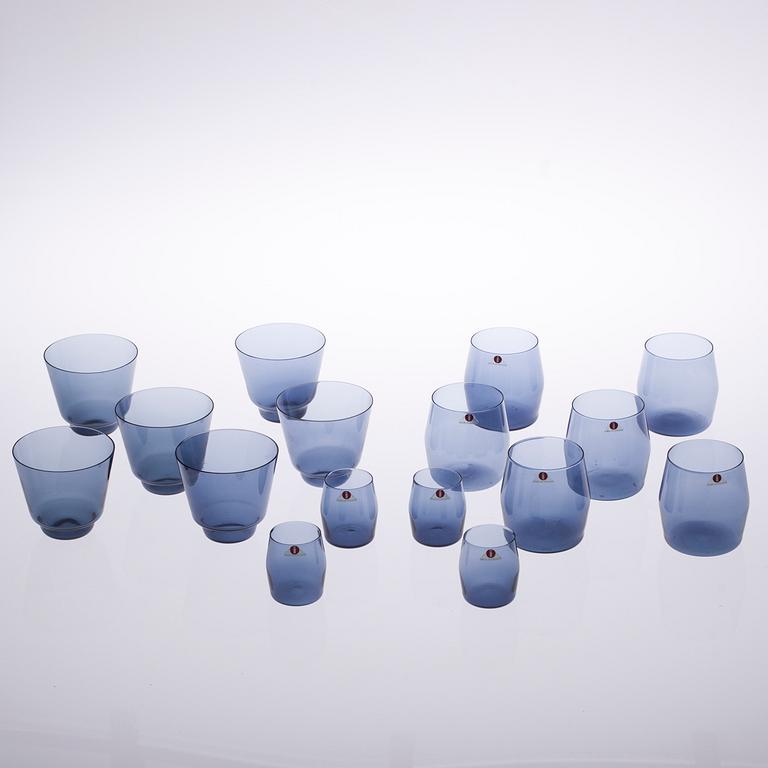 DRICKSGLAS, 16 st, Timo Sarpaneva, Iittala, 1900-talets senare hälft.