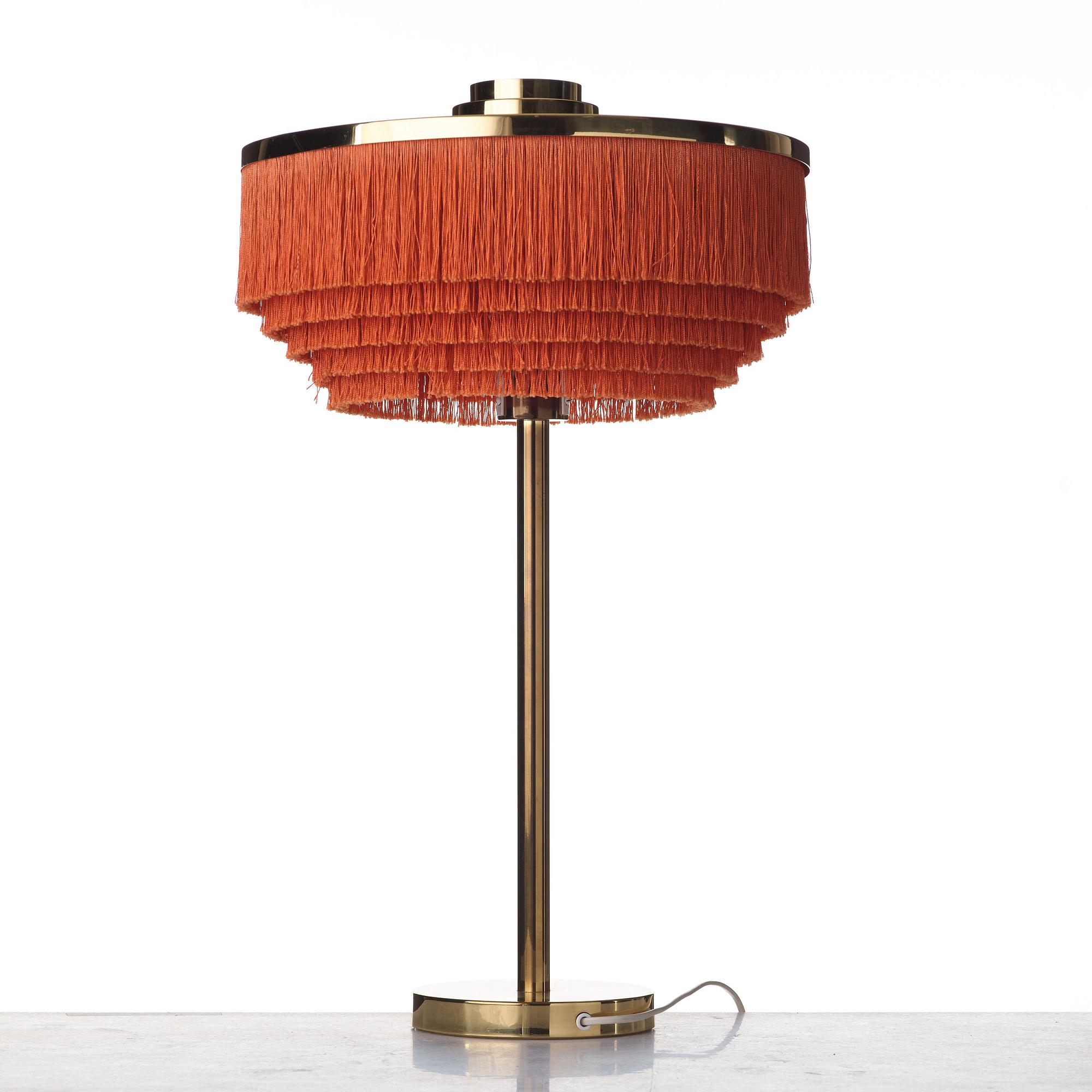 Hans-Agne Jakobsson, a pair of model B 138 brass table lights, Markaryd, Sweden 1960's.