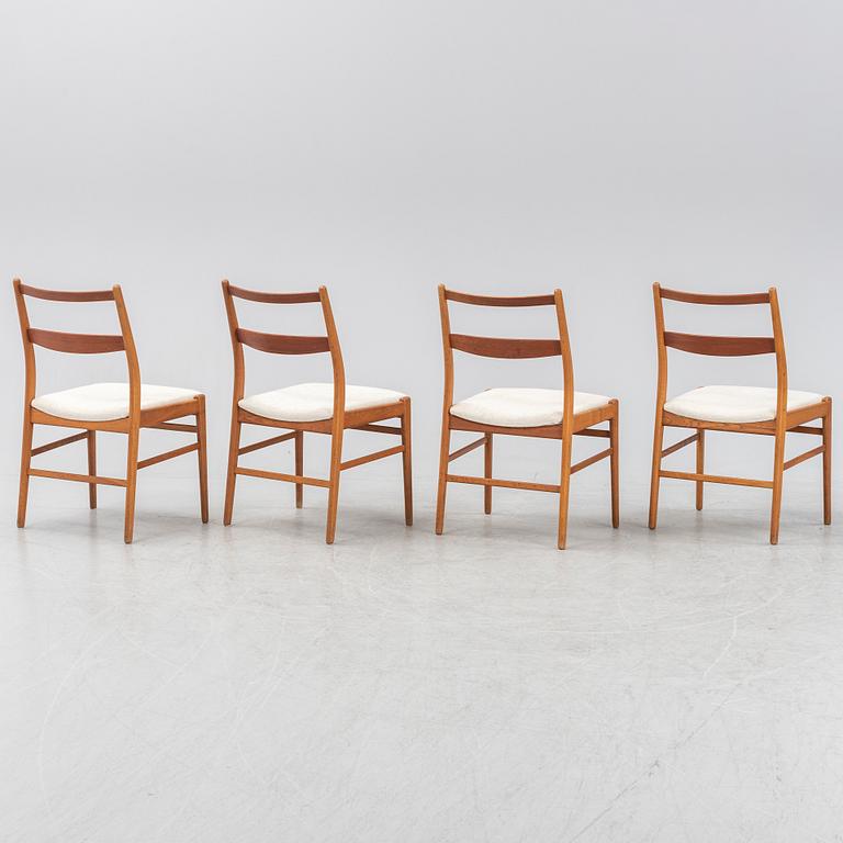 Yngve Ekström, stolar, 4 st, "Minett", Bra Bohag, Troeds, Bjärnum, 1960-tal.