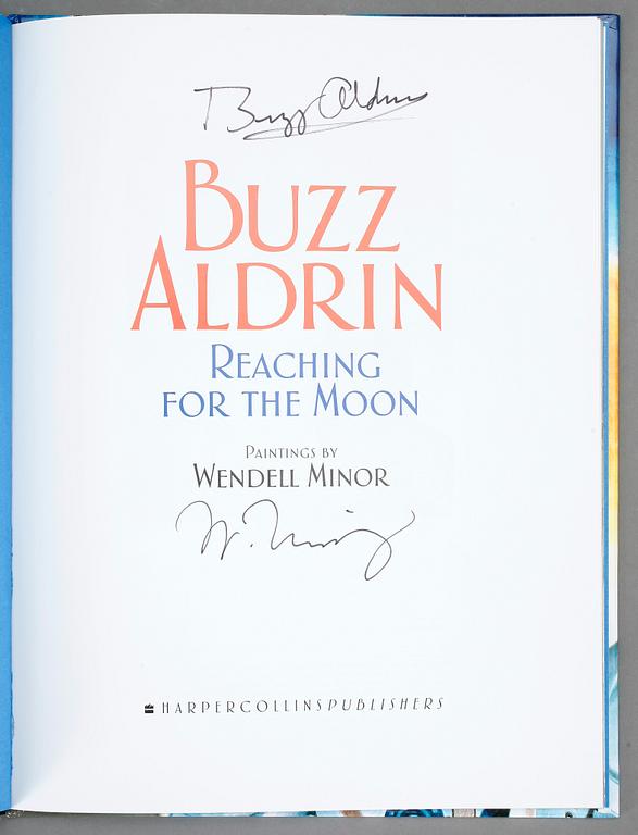 BUZZ ALDRIN f. 1930, autograf i bok.