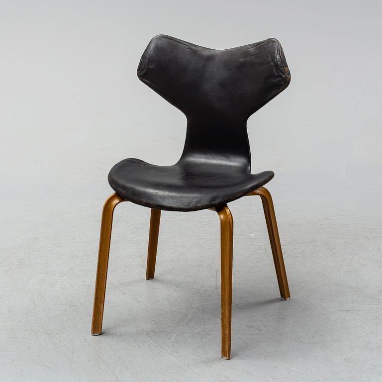 A 'Grand Prix' chair by Arne Jacobsen for Fritz Hansen, designed 1957.