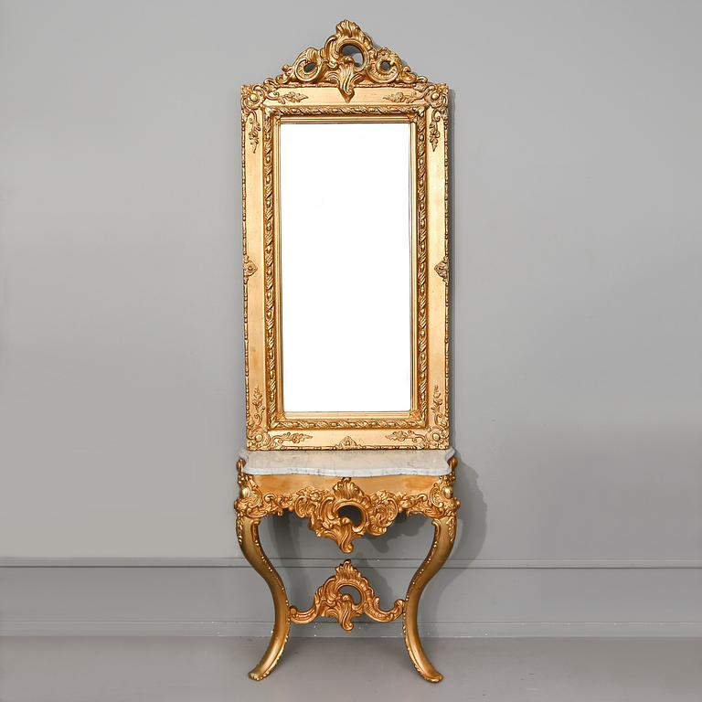 SPEGEL MED KONSOLBORD, 1800-talets andra hälft.
