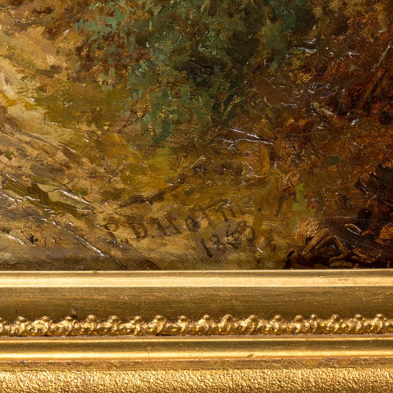 PER DANIEL HOLM, Oil on canvas, signed and dated 1863.