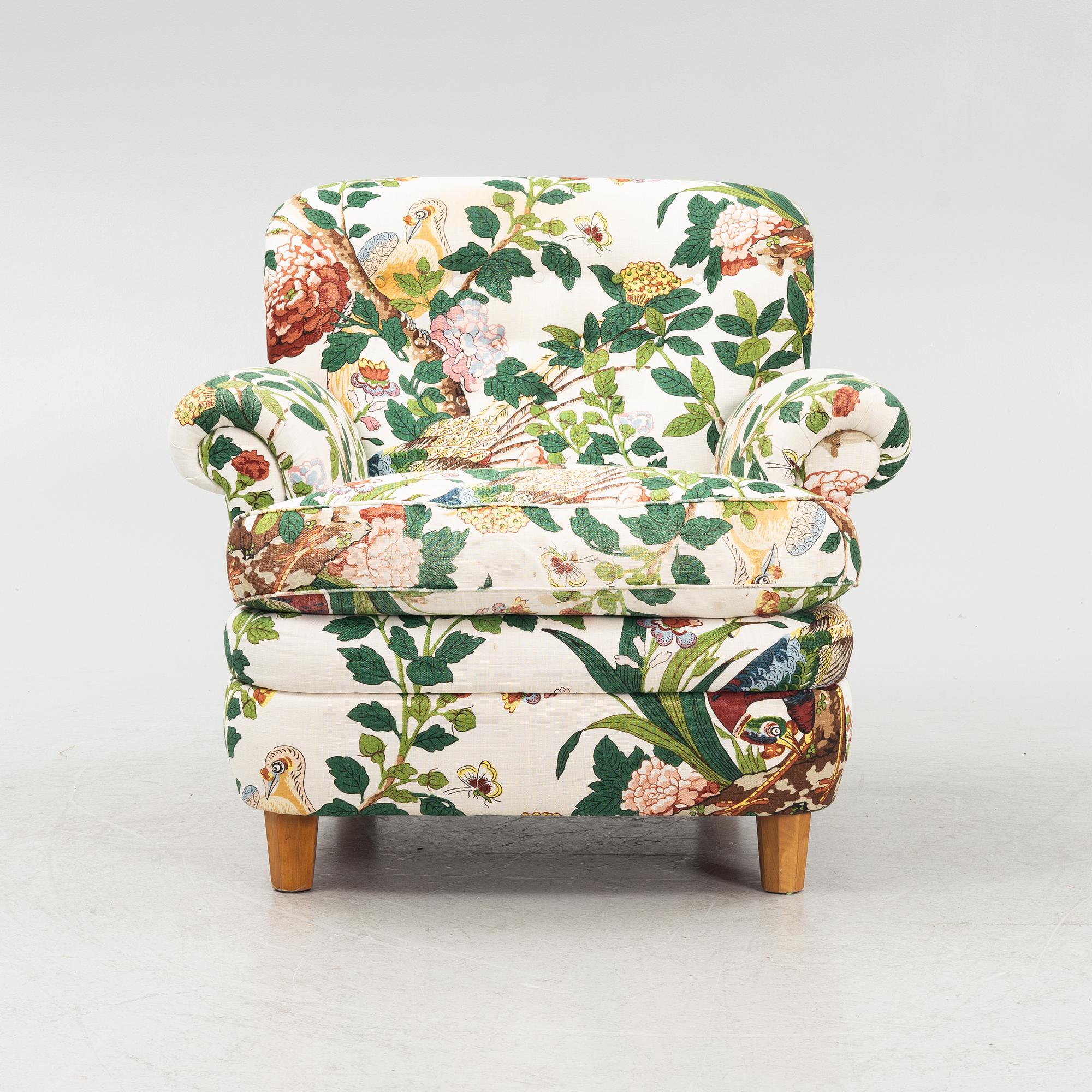Josef Frank, a model 568 easy chair, Firma Svenskt Tenn.
