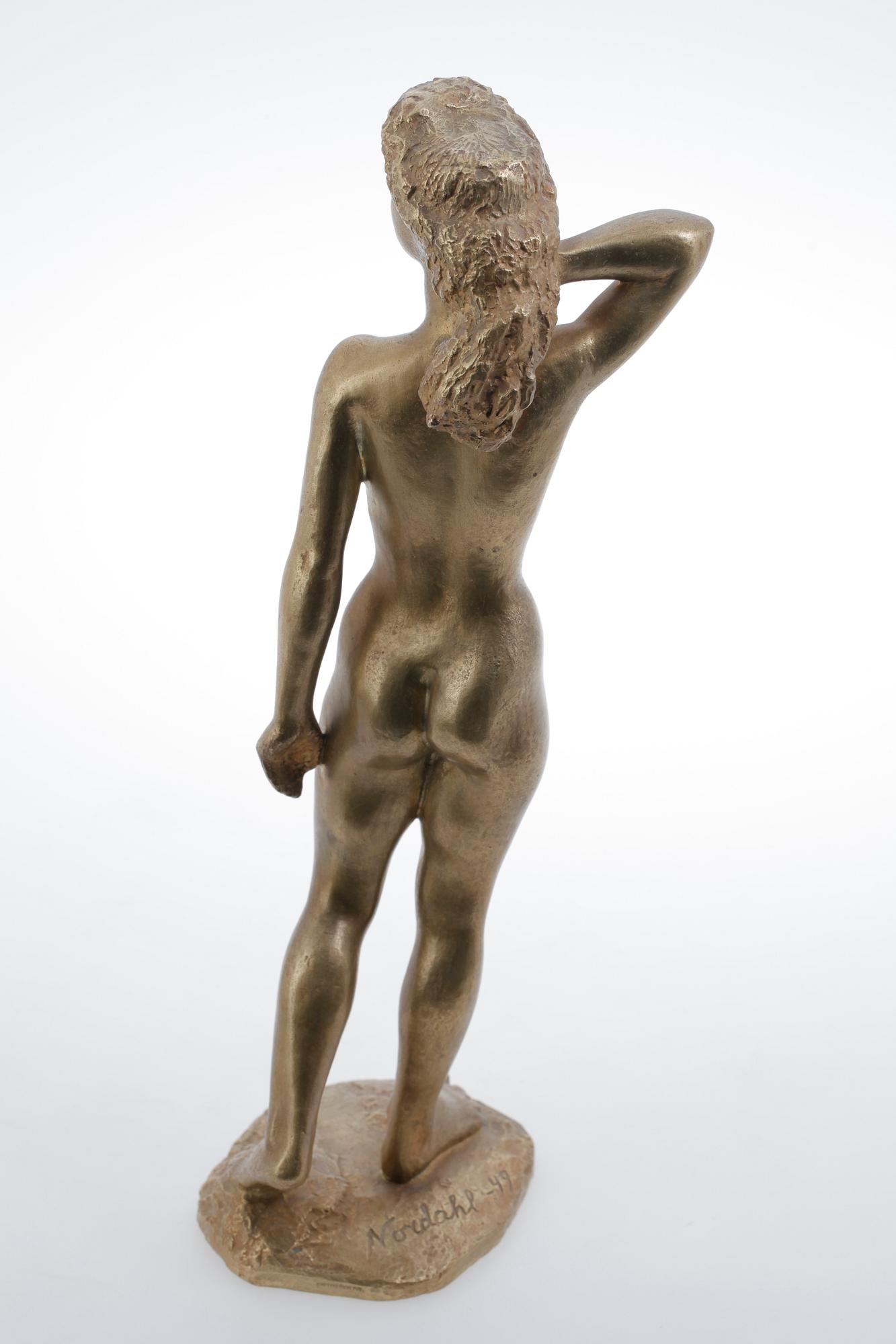 GUSTAF NORDAHL, skulptur, brons, sign o dat - 49.