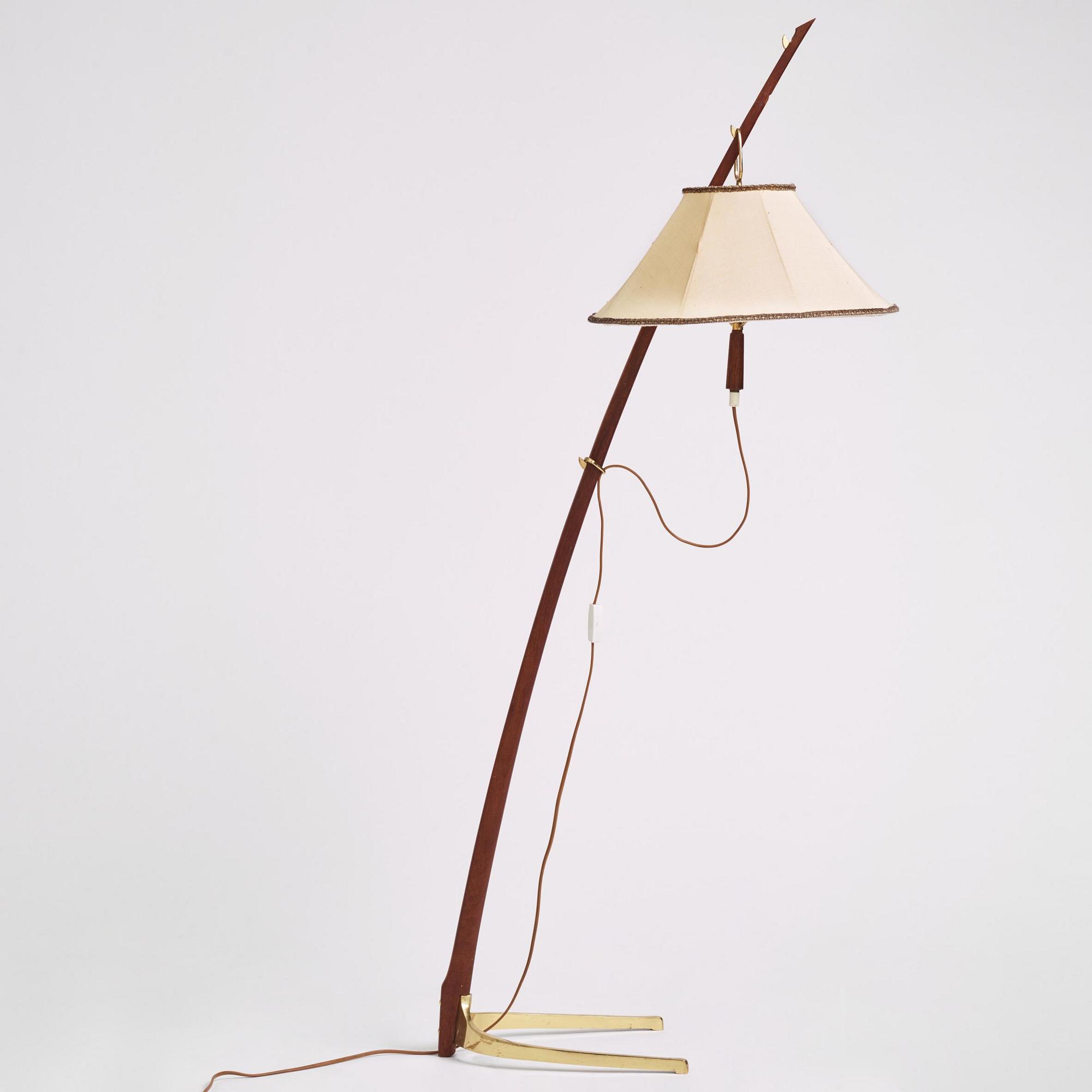 Golvlampa, J. T. Kalmar (1884-1968), modell 2076, 'Dornstab', Wien, Österrike, 1900-talets mitt.
